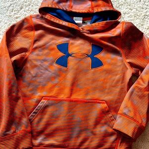 Under Armour Orange striped Hoodie - youth small